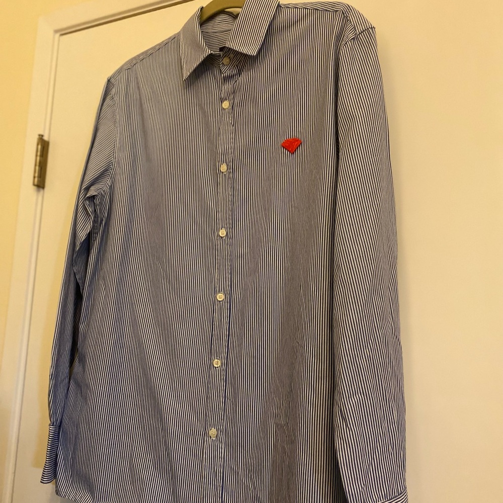 Diamond Supply Co. Navy and White Pinstripe Shirt
